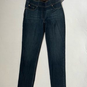 Peter Nygard Luxe denim skinny ankle, size medium 10-12, dark wash denim